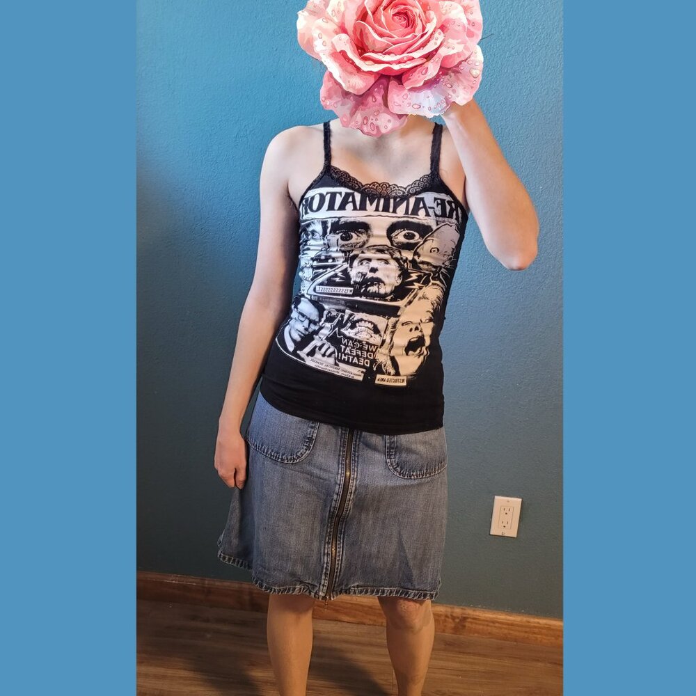 Reanimator Tight Fitted Glow in the Dark Upcycled Tank Top